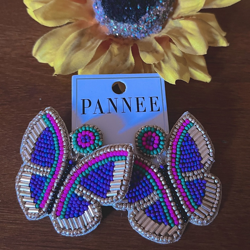 COPY - Beaded Butterfly Earrings